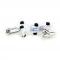 White Enamel Formula One Race Car Cufflinks 2.JPG